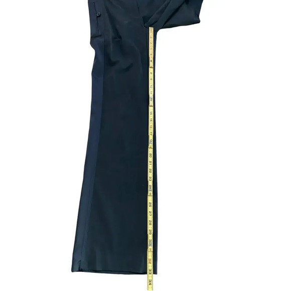 Bebe Black Y2K straight let Pant with contrast Size 4 made in USA - Picture 2 of 5